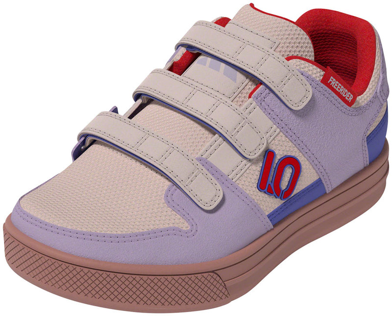 Five Ten Freerider Kids VCS Flat Shoes - Putty Mauve/Pure Ruby/Semi Cobalt Blue 4