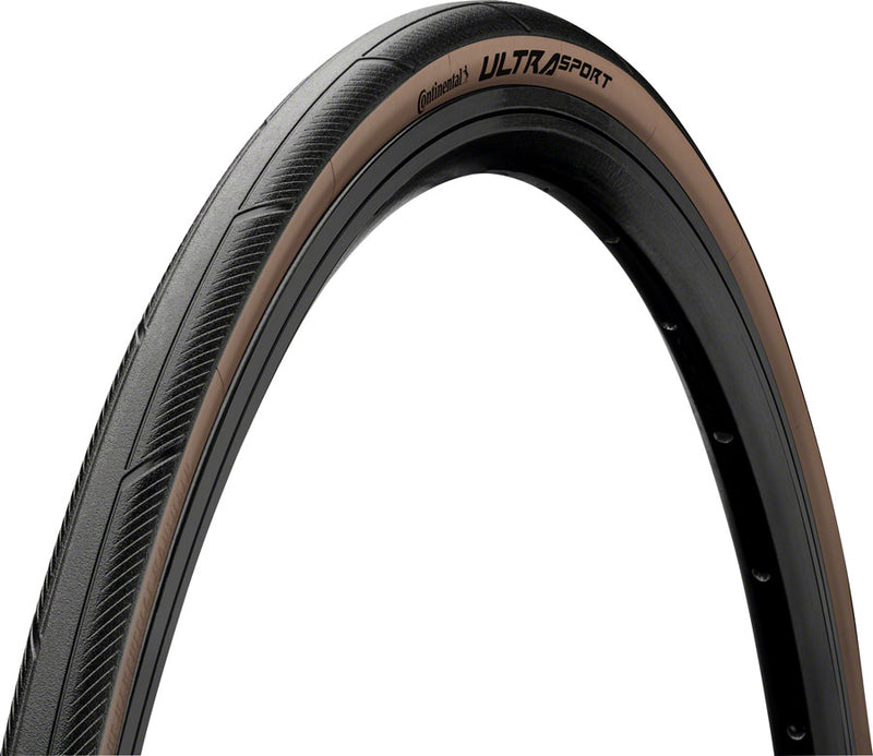 Continental Ultra Sport III Tire - 700 x 28, Clincher, Folding, Black/Brown, PureGrip, Performance, E25