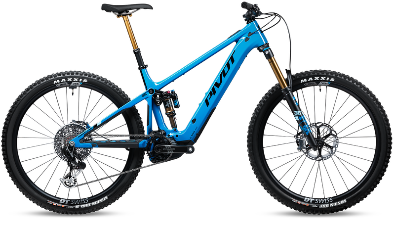 2024 Pivot Shuttle AM Complete Carbon 29" Mountain E-Bike - TEAM XX Eagle Transmission, Small, Blue Neptune