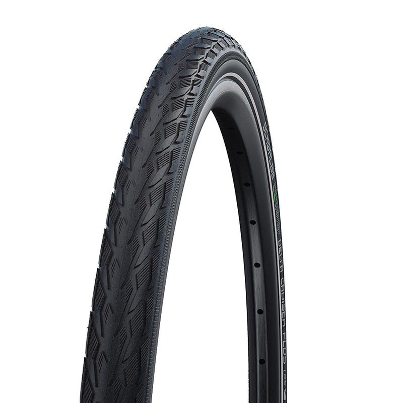 Schwalbe Delta Cruiser Plus Hybrid Tire 700x32C Wire Clincher GreenCompound PunctureGuard 50TPI Black