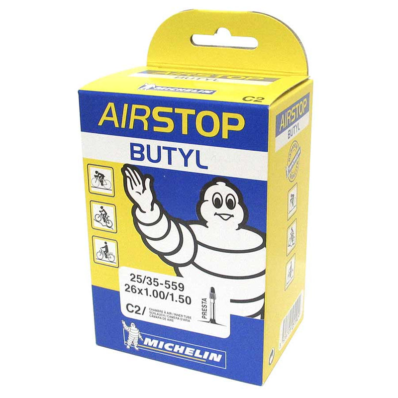 Michelin Airstop Butyl Tube Presta 40mm 700x25-32