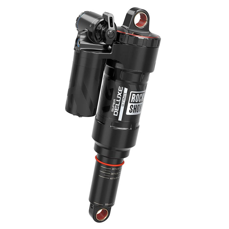 RockShox Super Deluxe Ultimate RC2T Rear shock 205x60 Shaft Eyelet: Trunnion Body Eyelet: Standard Progressive Air 0Neg/0Pos Tokens LinearReb/LComp 320lb Lockout