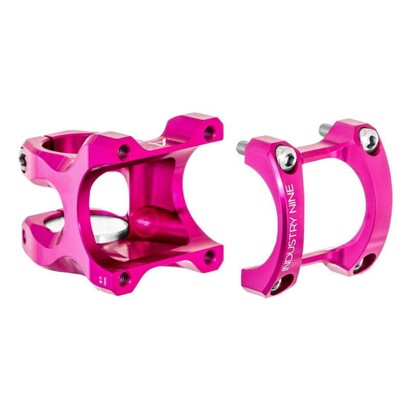 Industry Nine A318 Stem Diameter: 31.8mm Length: 50mm Steerer: 1-1/8 5° Pink