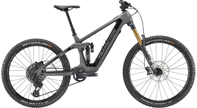 Transition Relay PNW MX Carbon Complete E-Bike - Large, X0 AXS Transmission Build, Oxide Grey