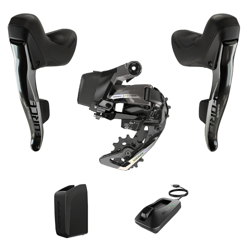 SRAM Force eTap AXS Electronic Road Groupset - 1x, 12-Speed, Mech Cable Brake/Shift Levers D1, eTap AXS Rear Derailleurs D2