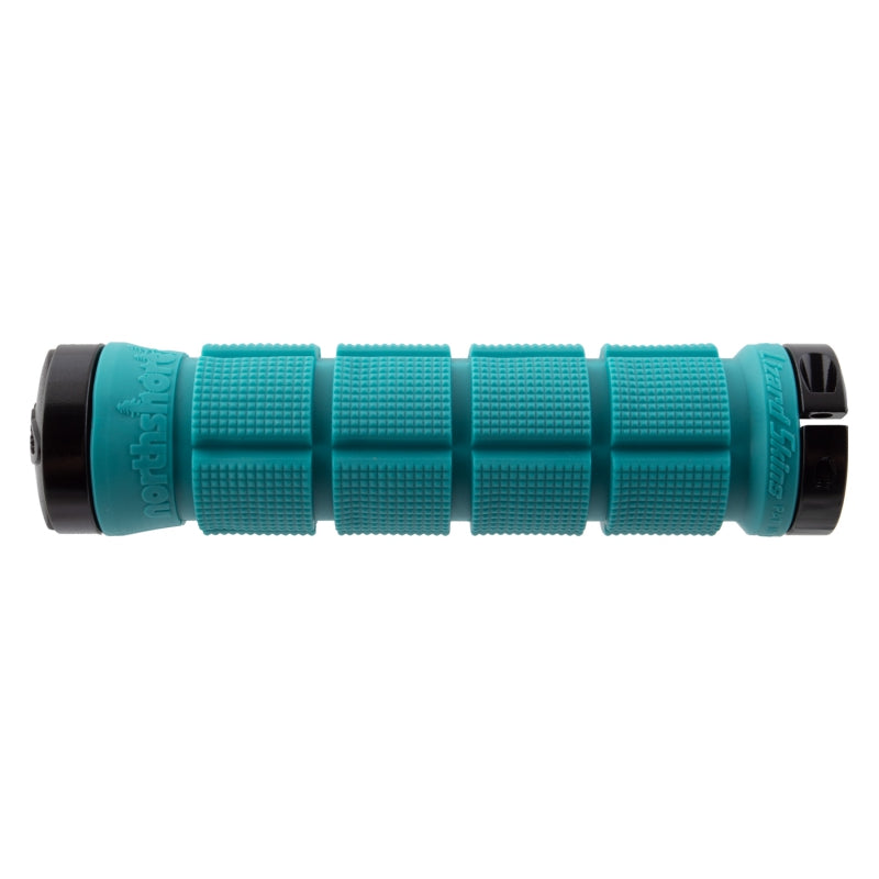 Lizard skins North Shore Lock On Teal w/ Black Clamps 130mm Dual Lock On