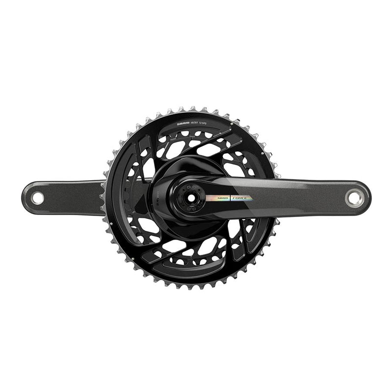 SRAM Force D2 2x Crankset Speed: 12 Spindle: 28.99mm BCD: Direct Mount 50/37 DUB 165mm Black Road Disc