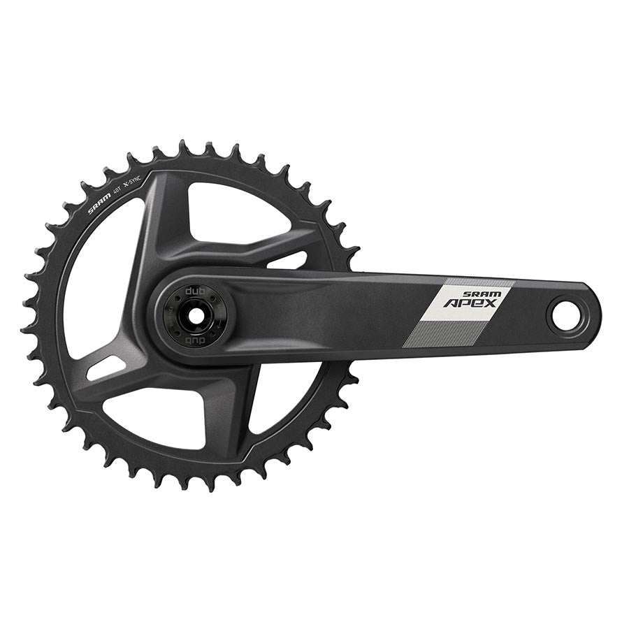 SRAM Apex D1 Crankset Speed: 12 Spindle: 28.99mm BCD: Direct Mount 42 DUB 170mm Black Road Disc