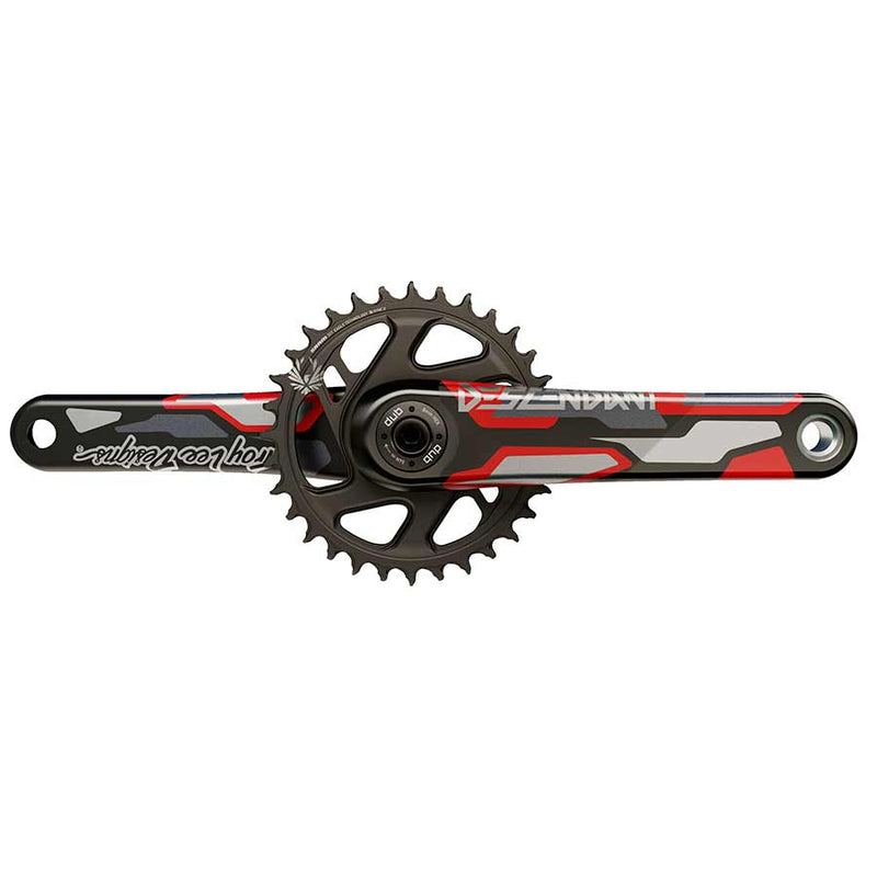 Truvativ Descendant CoLab DUB Crankset Spindle: 28.99mm 32 DUB 165mm Red Boost