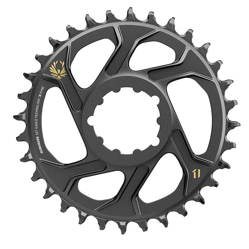 SRAM X-SYNC 2 SL 6mm Chainring Teeth: 34 Speed: 11/12 BCD: Direct Mount Single Aluminum Gold