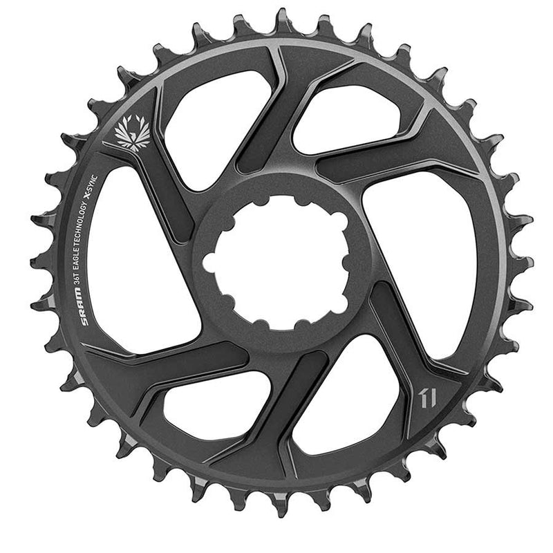 SRAM X-SYNC 2 SL 6mm Chainring Teeth: 36 Speed: 11/12 BCD: Direct Mount Single Aluminum Black