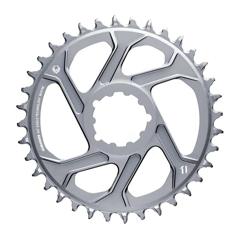 SRAM X-SYNC 2 X01 Eagle Polar Grey Chainring Teeth: 30 Speed: 12 BCD: Direct Mount Single Alloy Offset 6mm Grey