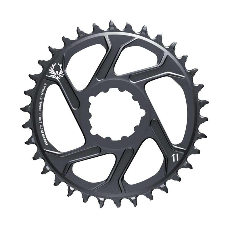 SRAM Eagle Chainring Teeth: 32 Speed: 11/12 BCD: Direct Mount Aluminum Lunar/Polar Grey 6mm - Open Box, New