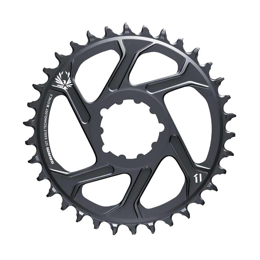 SRAM Eagle Chainring Teeth: 32 Speed: 11/12 BCD: Direct Mount Aluminum Lunar/Polar Grey 6mm