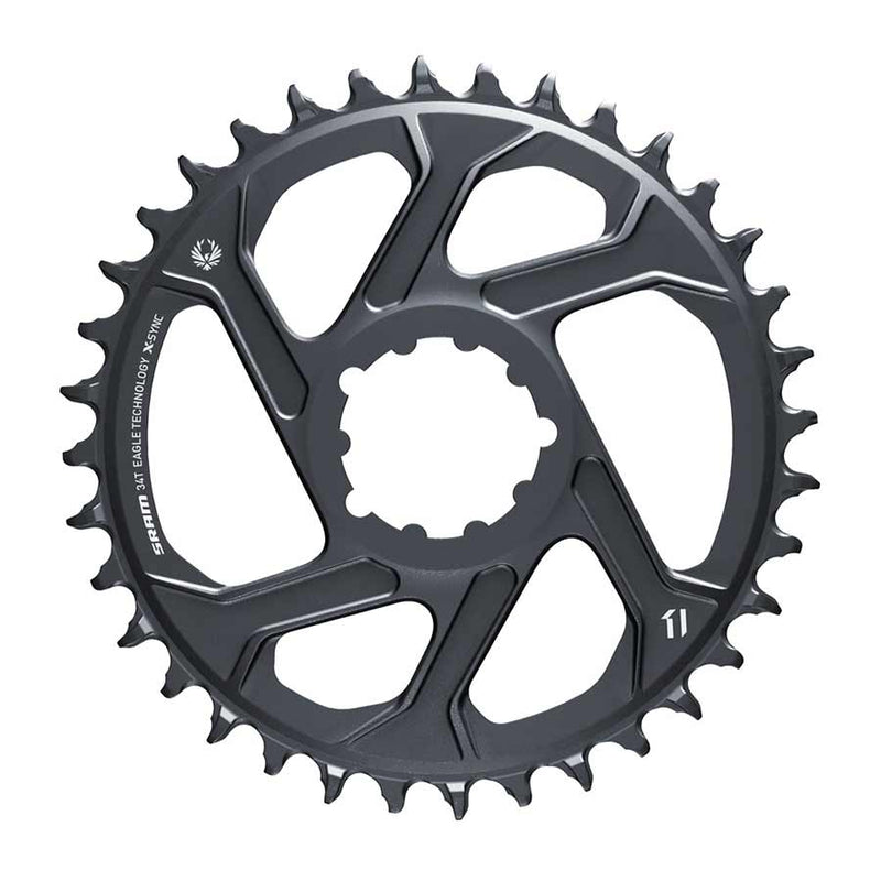 SRAM Eagle Chainring Teeth: 34 Speed: 11/12 BCD: Direct Mount Aluminum Lunar/Polar Grey 6mm