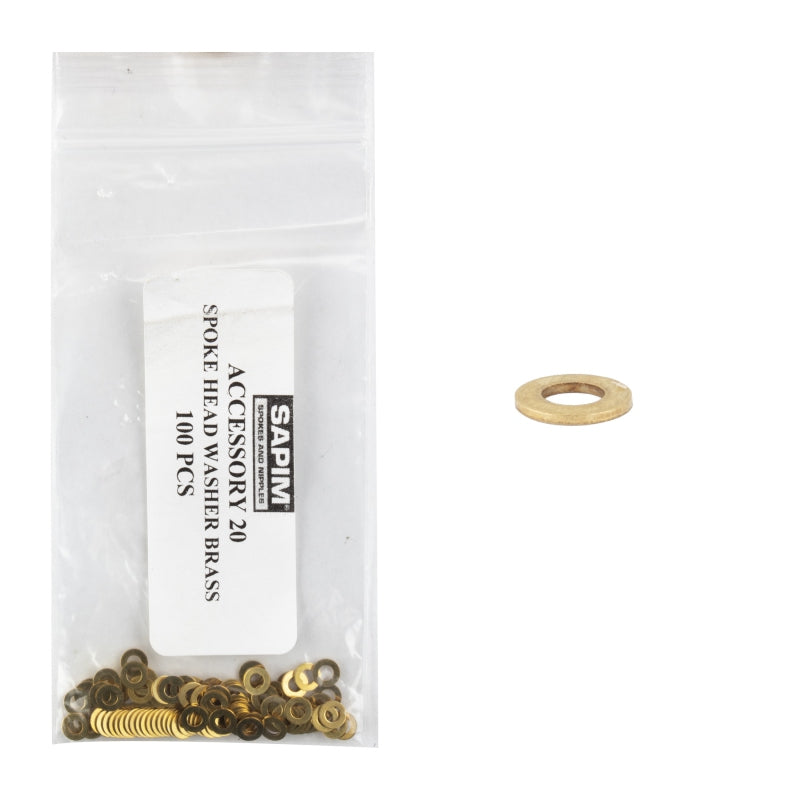 Sapim Spoke Head Washers  Bag of 100 Brass