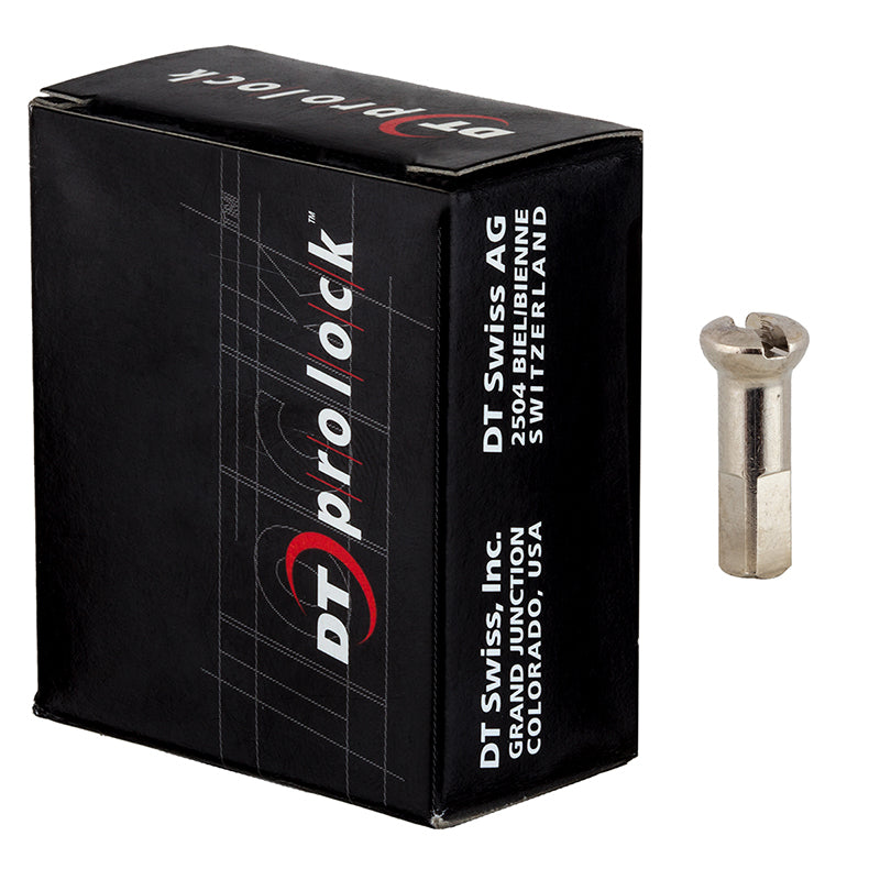 Dt swiss Pro Lock/Pro Head Nipples  2.0 (14G) 14mm 100/bx Brass Silver