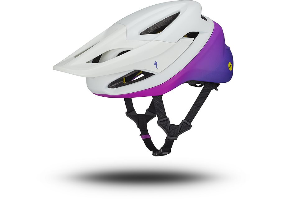 2023 SPECIALIZED CAMBER HELMET - MEDIUM, WHITE DUNE/PURPLE ORCHID