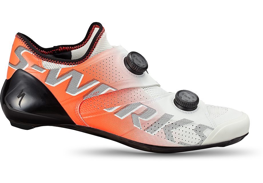 2023 SPECIALIZED S-WORKS ARES RD SHOE SHOE - 41, DUNE WHITE/FIERY RED