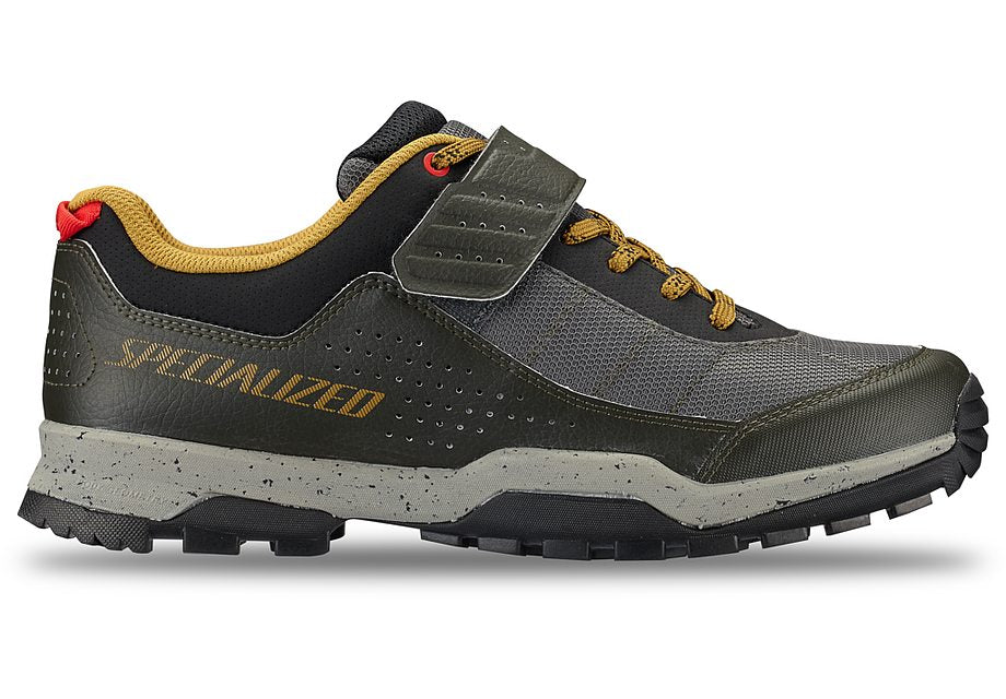 2023 SPECIALIZED RIME 1.0 SHOE - 43, DARK MOSS GREEN/HARVEST GOLD