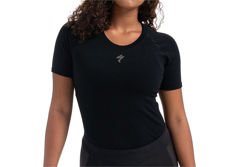 2020 SPECIALIZED SEAMLESS MERINO BASELAYER SHORT SLEEVE WOMEN BASELAYER - Black, XX-LARGE