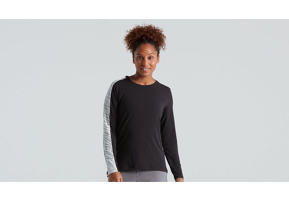 2021 SPECIALIZED TRAIL JERSEY LONG SLEEVE WOMEN - Black, LARGE