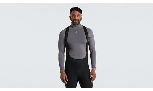 Specialized seamless roll neck baselayer ls men grey s/m