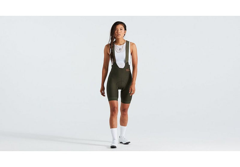 2024 SPECIALIZED PRIME BIB SHORT WOMENS BIB SHORT - MEDIUM, DARK MOSS GREEN