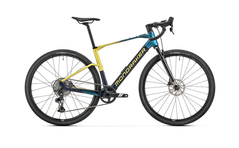 Mondraker DUSTY R 700c GRAVEL E-Bike - Blue/Yellow/Green