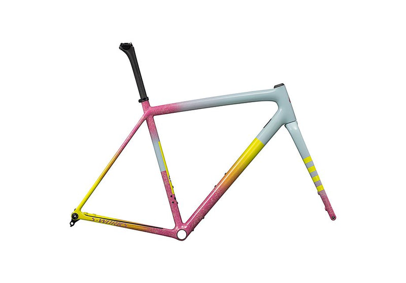 2025 SPECIALIZED CRUX S-WORKS FRAMESET - 49, GLOSS SEA FOAM/REBEL PINK DRY IMPASTO/ION METALLIC/CAST LILAC