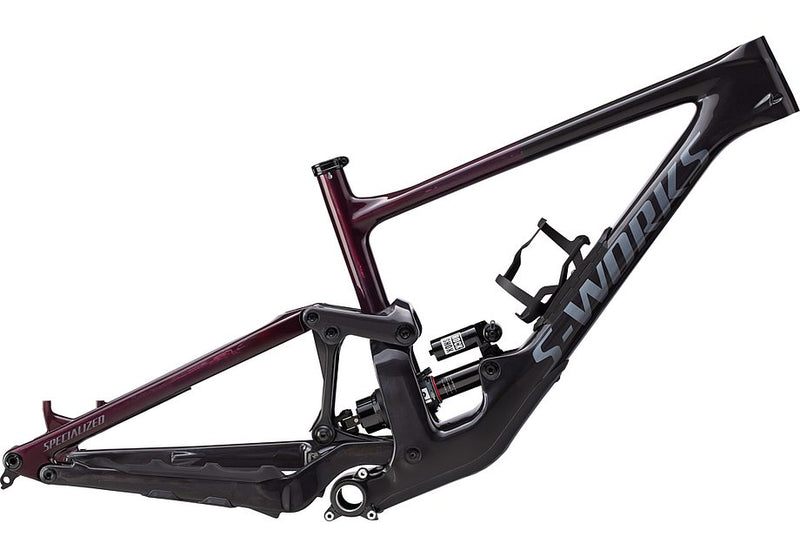 2025 SPECIALIZED ENDURO S-WORKS FRAME - S2, GLOSS REBEL PINK TINT CARBON / FOG TINT