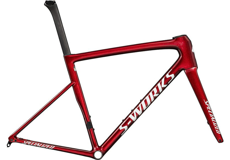 2024 Specialized TARMAC SL8 S-Works Road FRAMESET - 52cm, GLOSS RED SKY / METALLIC WHITE SILVER