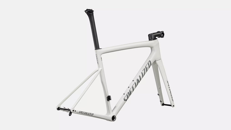 2025 Specialized Tarmac SL8 Frameset - 54cm, Gloss Dune White / Black Pearl Over Ashen