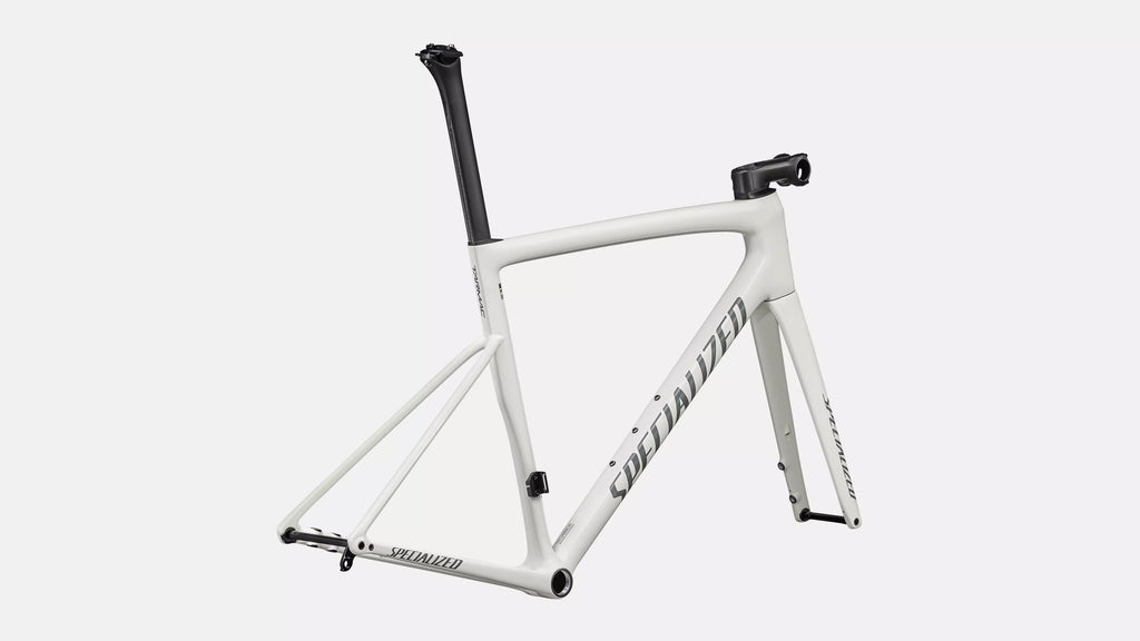 2025 Specialized Tarmac SL8 Frameset - 61cm, Gloss Dune White / Black Pearl Over Ashen