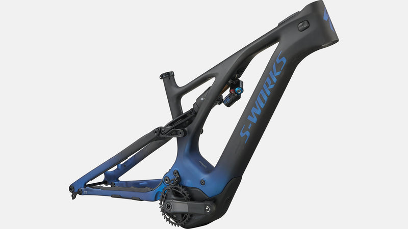 2022 Specialized S-Works TURBO Levo 29" Carbon Frameset - S2, BLUE GHOST GRAVITY FADE / BLACK / LIGHT SILVER