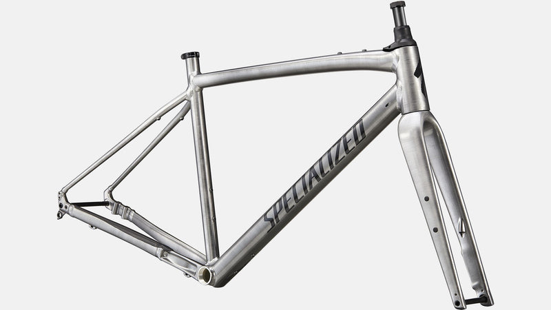 2023 Specialized DIVERGE E5 EVO FRAMESET - Large, Gloss Brushed Smoked Liquid Metal/Black