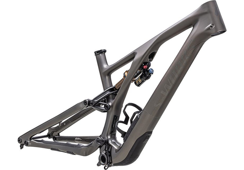 2024 SPECIALIZED STUMJUMPER EVO S-WORKS FRAME - S3, SATIN / GLOSS BLACK PEARL / BRUSHED BLACK CHROME