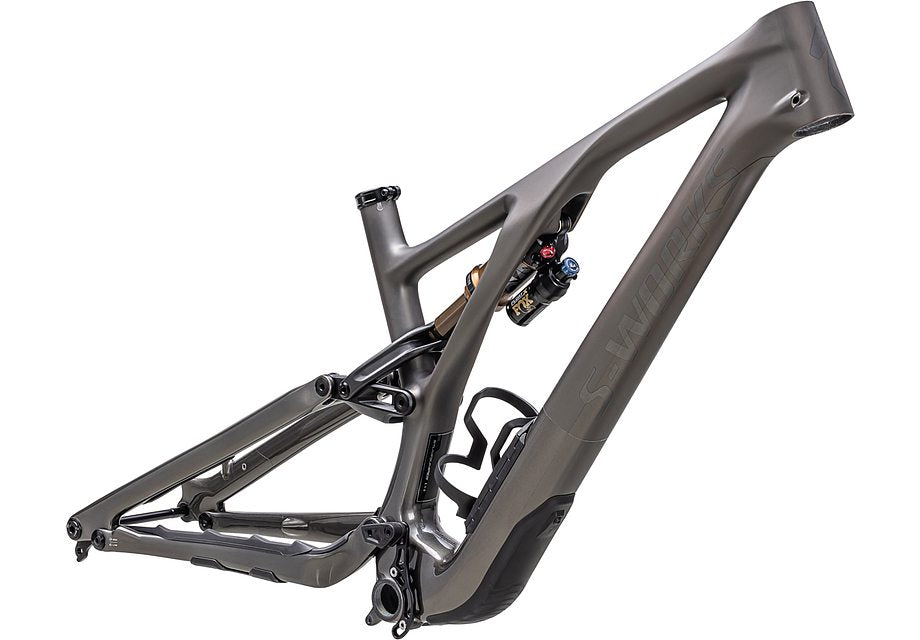 2024 SPECIALIZED STUMJUMPER EVO S-WORKS FRAME - S4, SATIN / GLOSS BLACK PEARL / BRUSHED BLACK CHROME