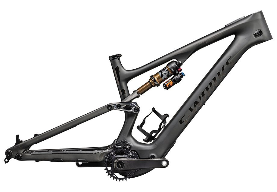 2024 SPECIALIZED LEVO SL S-WORKS CARBON FRAMESET - S5, SATIN CARBON / BRUSHED BLACK CHROME FOIL / SILVER DUST