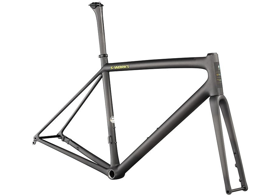 2024 SPECIALIZED AETHOS S-WORKS FRAMESET - 52, SATIN CARBON/JET FUEL