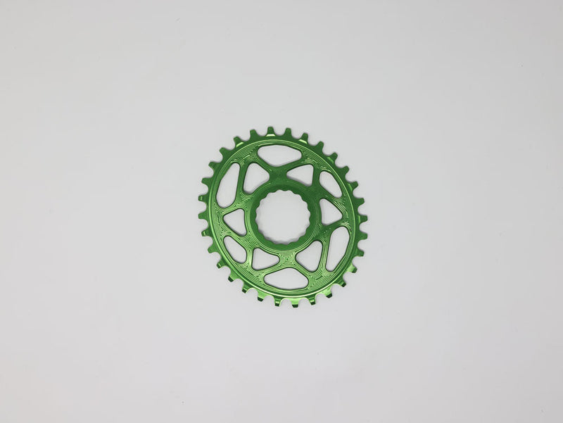 ABSOLUTEBLACK SPIDERLESS CINCH DM OVAL CHAINRING, 30T - GREEN