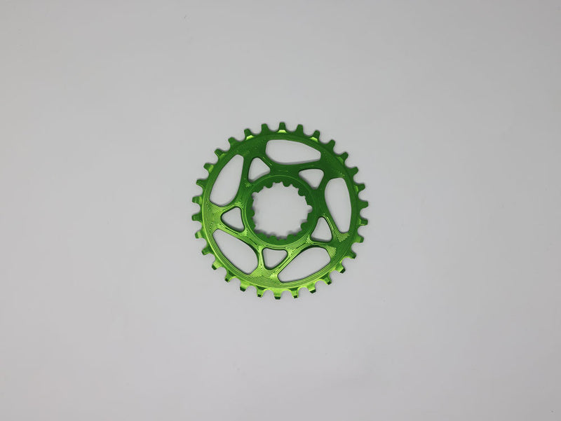 ABSOLUTEBLACK ROUND SRAM DIRECT MOUNT CHAINRING, 30T - GREEN