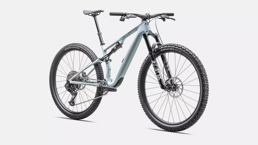 2025 Specialized EPIC 8 EVO Comp S1000 Mountain Bike - Medium, Gloss Sea Foam / Cast Blue Metallic