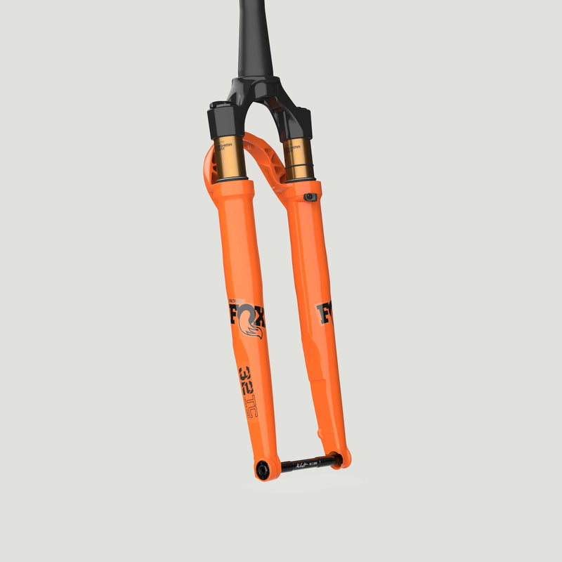 2025 FOX 32 FLOAT TC Kashima Factory Suspension Fork - 700c, 40 mm, Kabolt 12x100, 45 mm Offset, Shiny Orange, Grip SL