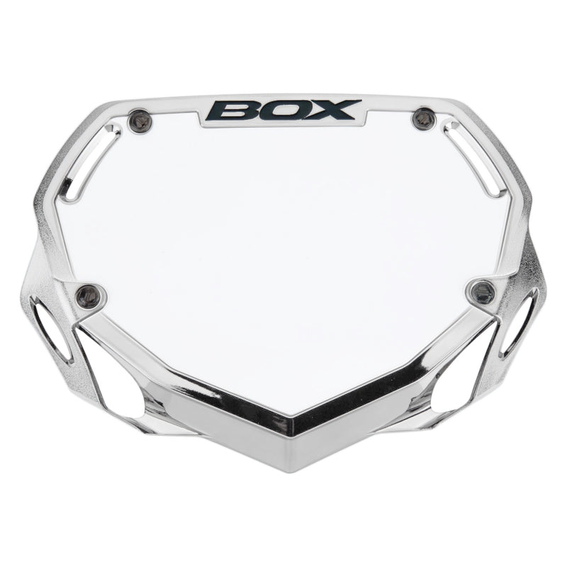 Box components Box Two Number Plate  Chrome Small 73g 6.5` x 9`