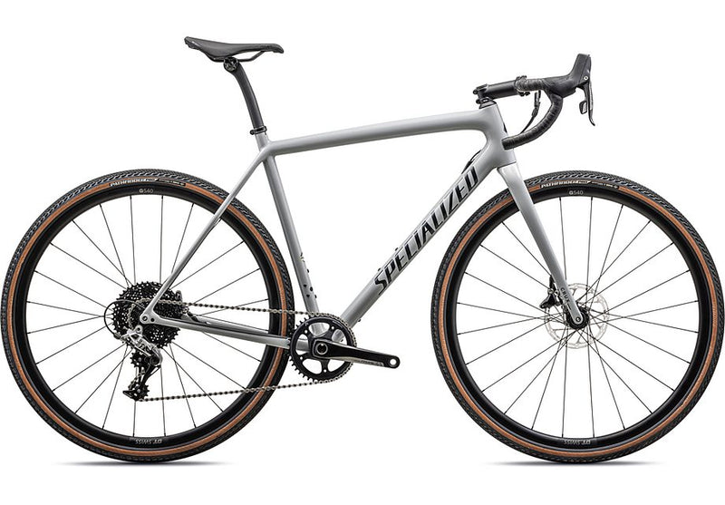 2023 SPECIALIZED CRUX COMP BIKE - 49, GLOSS DOVE GREY/METALLIC NAVY