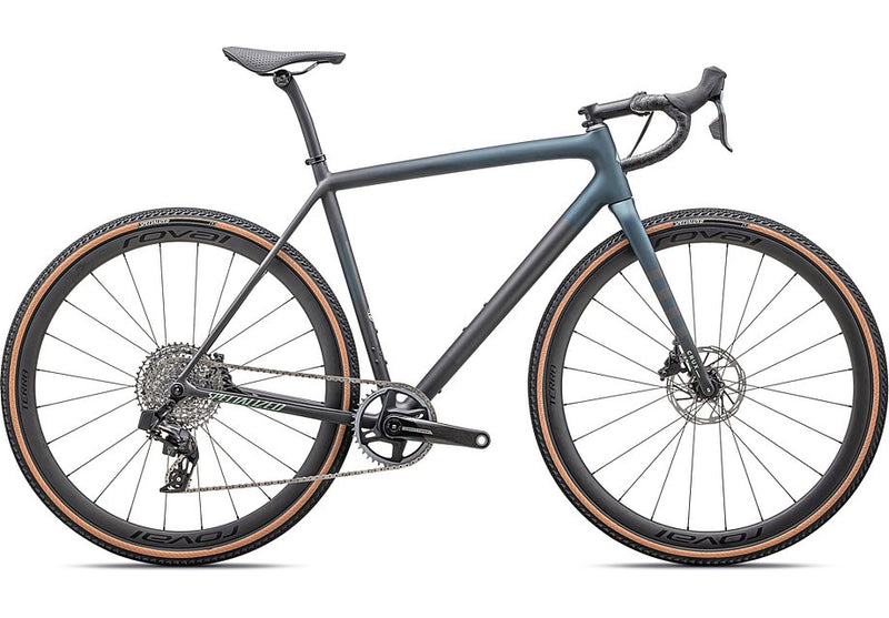 2025 SPECIALIZED CRUX PRO BIKE - 54, SATIN CARBON / DEEP LAKE METALLIC / SMOKE / WHITE SAGE METALLIC