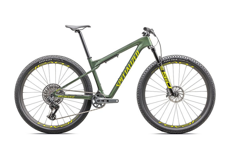 2025 SPECIALIZED EPIC WC EXPERT BIKE - SMALL, GLOSS CYPRESS METALLIC / ION METALLIC