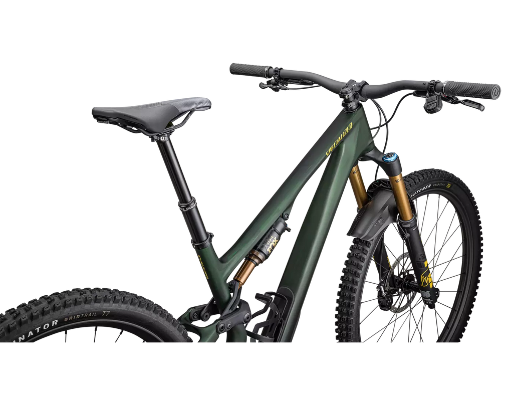 2025 Specialized Stumpjumper 15 Pro 29" Bike - S3, Satin Green Tint / Gunmetal / Satin Metallic Sulphur