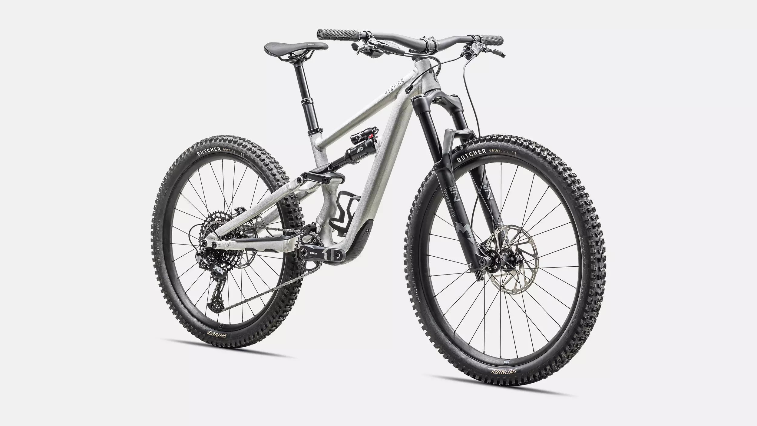 Specialized Status 2 140 ZERO Complete Mountain Bike - S0, Satin Aluminum / Obsidian